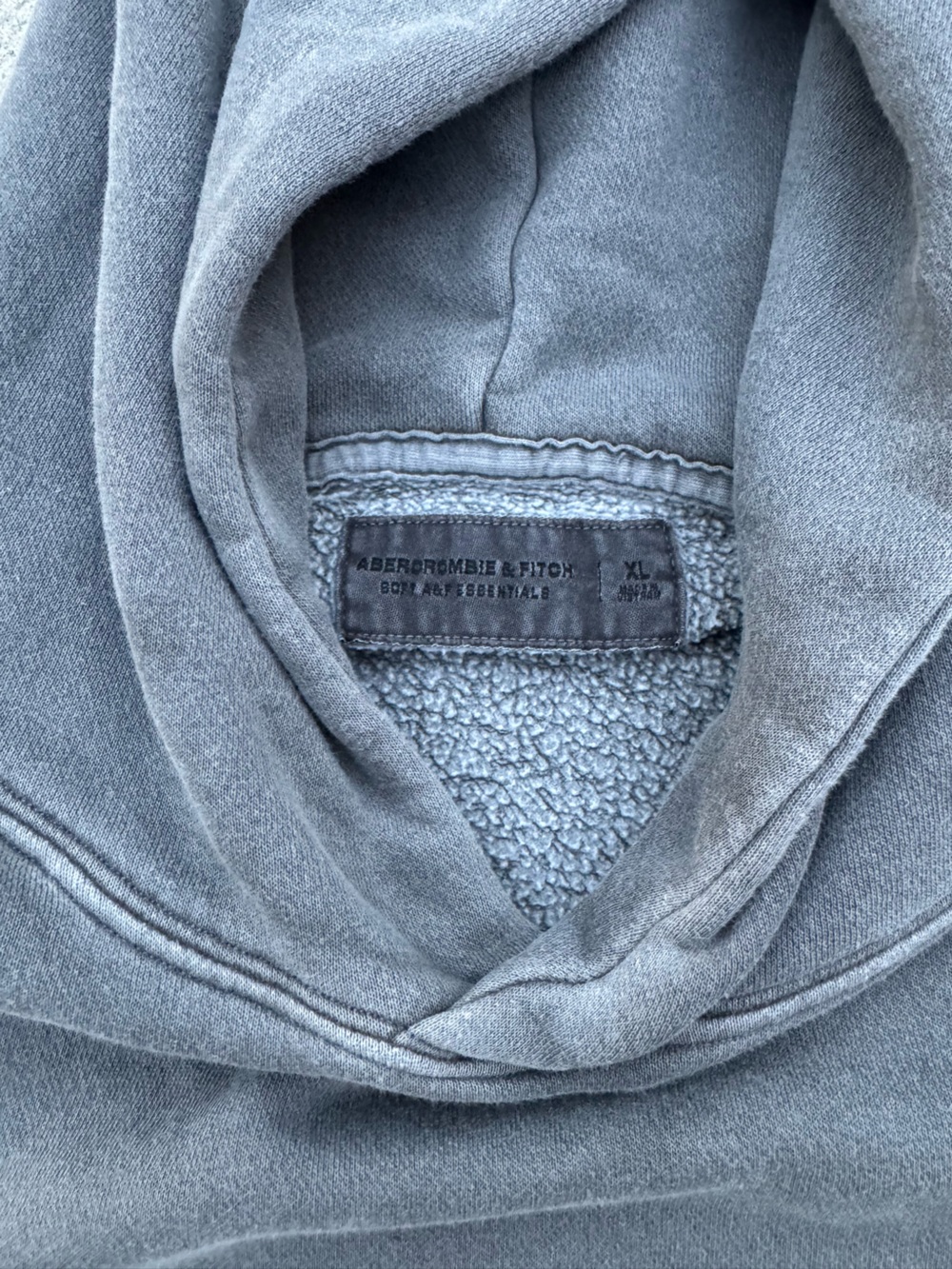 2 Abercrombie & Fitch Soft A&F Essential Hoodie Bundle Faded Black Gray Size XL - Picture 13 of 15